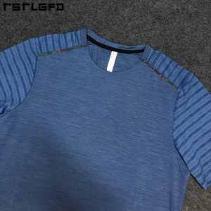 Sustainable <b>Fabric</b> Lightweight Soft 90% Polyester 10% Spandex Stretch Jogging Wear Custom Logo Blank Fitness Sports T-Shirt - Product Image 3