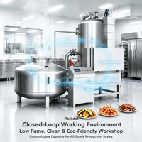 Commerciële vacuüm-friteuse voor lage temperaturen, machine voor het maken van knapperige fruit- en groentegerechten, vacuüm-friteerapparatuur voor de verwerking van snacks