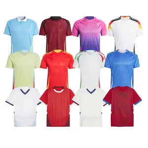 Euro 2024 Football Cup Jersey Factory Wholesale Custom Your Brand Logo Football Club Team Jersey Set For Training Men Soccer