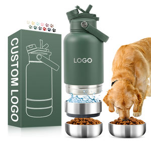 Logo kustom 32oz termos perjalanan berkemah hewan peliharaan besi tahan karat 3 in 1 botol air anjing terisolasi ganda portabel - Product Image 1