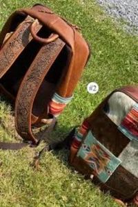 GRAVS INDIA Genuine Leather <b>Backpack</b> BP09 High-quality Structured Silhouette Multiple Compartments Adjustable <b>Straps</b> Spacious - Product Image 3