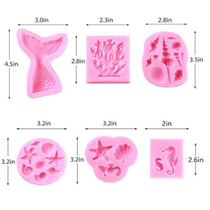 Ocean Sea Shell Cake Mold Set Reusable Fondant Chocolate Mold For Cake Decoration - Product Image 5