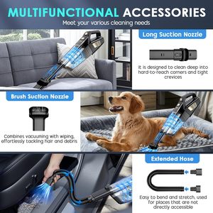 Aspirador de coche portátil de mano inalámbrico de alta velocidad de succión súper fuerte con alta potencia de succión <span class=keywords><strong>8500Pa</strong></span> filtración de Metal - Product Image 5