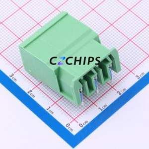 DB3ERC-7.62-3P-GN Plug-in Terminal Block Through hole,P=7.62mm Connector Board-to-Board / Socket - Closed 1x3P 7.62mm Green - Product Image 2