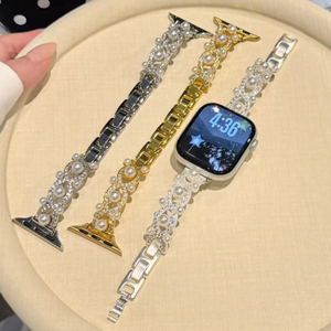 <span class=keywords><strong>Bracelet</strong></span> de montre de luxe scintillant avec diamants pour <span class=keywords><strong>Apple</strong></span> <span class=keywords><strong>Watch</strong></span> – Compatible avec les tailles 38, 40, 41, 42, 44, 45, 49 mm - Product Image 1