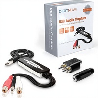 Tarjeta de Captura de Audio para Discos de Vinilo y Cintas de Casete a Conversor Digital MP3, Capturador de Música RCA/3.5mm para Mac y Windows 10/11