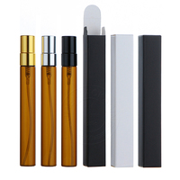 Flacon d'échantillon de parfum SUMEEAR 10ml en verre ambré avec pulvérisateur, compatible diffuseur à bâtonnets, rechargeable, emballage de parfum en boîte
