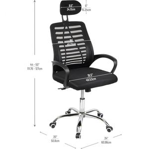 Chaise de bureau pivotante confortable pour ordinateur à domicile, avec dossier et assise, idéale pour les longues sessions de travail - Product Image 2
