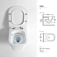 WC suspendus PALICI, sanitaires de haute qualité, glaçure céramique personnalisée, toilettes de salle de bain.