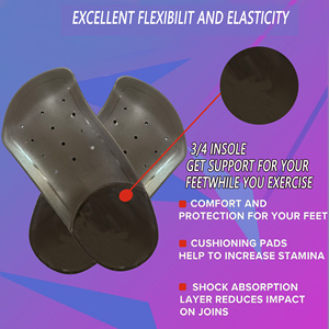 Penopang lengkung setengah sol Tpe Orthotics untuk kaki datar pereda nyeri sol TPE 3/4 - Product Image 6