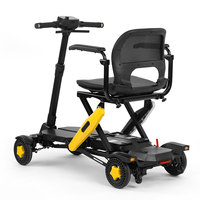 Scooter eléctrico de Control remoto personalizado 2024, scooter de movilidad de 4 ruedas compacto plegable completamente automático para ancianos