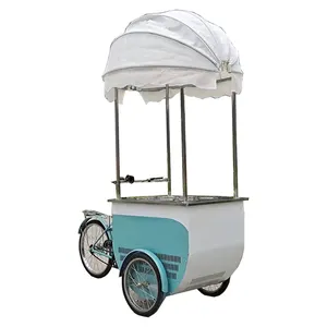 गर्म बिक्री लोकप्रिय मोबाइल खाद्य लकड़ी की गाड़ी खाद्य वेंडिंग बाइक आइस क्रीम