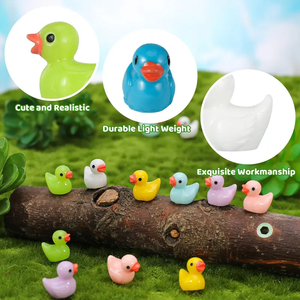 50pcs Mini Statues De Canard En Résine | En Vrac Miniature Paysage Jardin <span class=keywords><strong>Aquarium</strong></span> Pot <span class=keywords><strong>Plante</strong></span> Accessoires pour La Maison De Fête Jeu Maison De Poupée - Product Image 4