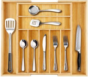 Organizzatore per Cassetti <span class=keywords><strong>in</strong></span> Bambù, Scatola per Posate da Cucina, Contenitore <span class=keywords><strong>in</strong></span> Acciaio per Catering, Porta Biancheria Intima - Product Image 5