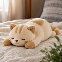 Peluche lestée haut de gamme personnalisée en forme de chat, animal en peluche sur mesure, jouet en peluche OEM pour cadeau d'enfant, confort sensoriel, direct usine