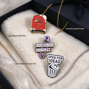 Pin de seguridad de metal con diseño de buzón de correo, lote de insignias de metal con gráficos geniales, pequeños accesorios de regalo coleccionables - Product Image 2