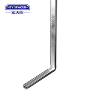Barre d'espacement en aluminium pliable au design industriel moderne, joint durable pour porte de douche en verre, utilisation dans les bâtiments, hôtels et appartements