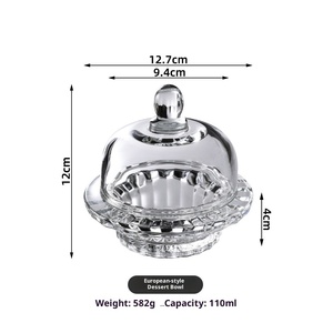 Hiện đại không độc hại xương Trung Quốc thủy tinh chim tổ Cốc nắp trong suốt trái cây Snack tráng miệng bát sáng tạo đường nước Tremella súp - Product Image 6