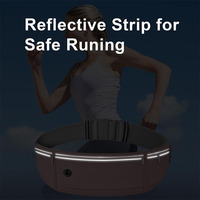 Ceinture de course ajustable et respirante avec logo personnalisé, vente en gros, pour la course à pied, le fitness et l'exercice, sac banane porte-téléphone avec 3 poches