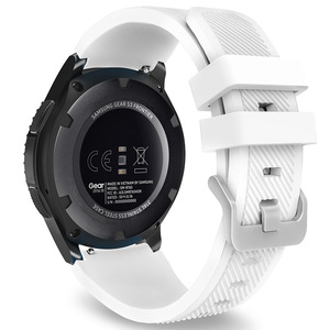 22mm spor dimi silikon saat kayışı Samsung Galaxy İzle 3 dişli S3 45mm 46mm için <span class=keywords><strong>HUAWE</strong></span> Garmin Xiaomi akıllı saat kayış - Product Image 2