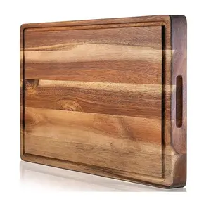 PICHANT papan pemotong akasia, papan potong besar blok potong kayu