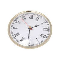 Horloge murale moderne en plastique de haute qualité, à piles, vente en gros d'usine, JH1668-90mm de diamètre, mouvement à quartz squelette doré
