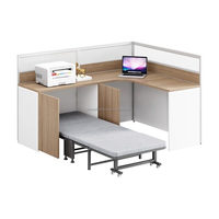Bureau de travail modulaire avec panneau de séparation, adaptable pour 2, 4, 6 ou 8 postes, table de bureau pour centre d'appels et espace de coworking