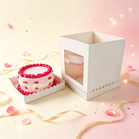 Boîte en carton carrée personnalisée avec logo pour biscuits, gâteaux et pâtisseries, emballage portable monocolore pour produits sucrés