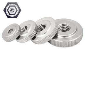 DIN467 из нержавеющей стали SS304 ODM M3M4M5M6M8M10 кольцо регулировки ручки с фиксированной плоской головкой с накаткой гайка с никелированным покрытием - Product Image 2