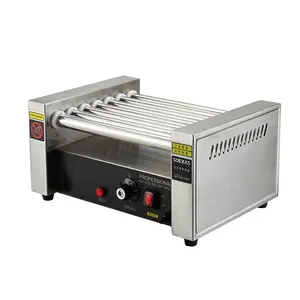 Professional Electric Hotdog 7 Roller Making Grill Sausage Machine Commercial