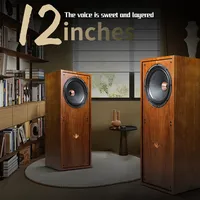 Enceinte passive haut de gamme HQ15 coaxiale de qualité audiophile avec crossover audio bidirectionnel et boîtier en bois