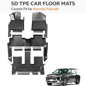 แผ่นรองพื้นรถยนต์สำหรับ Hyundai Palisade ผลิตจากวัสดุ TPE เป็นมิตรกับสิ่งแวดล้อม ออกแบบมาเฉพาะรุ่น ป้องกันน้ำได้ทุกสภาพอากาศ ทนทาน คุณภาพระดับ OEM - Product Image 1
