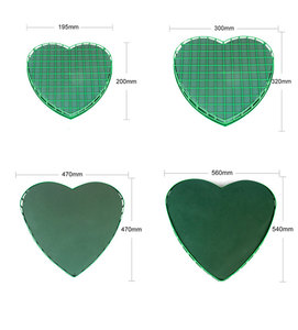 AMOR forma de corazón oasis bloques de espuma floral corona bola verde EVA flor arreglos de barro jaula soporte de flores con espuma de flora - Product Image 4