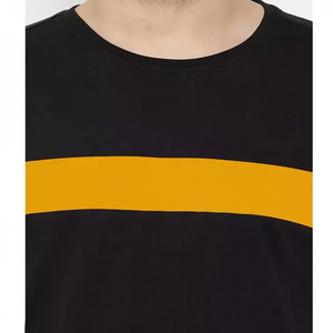 เสื้อยืดแบบสวมหัวแขนสั้นสำหรับผู้ชายเสื้อยืดทำงานแบบพอดีตัวทำจากผ้าฝ้าย100% - Product Image 1