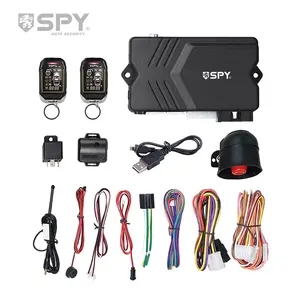 2023 SPY high quality universal car alarm push button security remote start engine entry systems car keyless alarms immobilizer