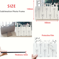 MDFSUB DIY Family sublimation MDF Bloc photo en bois Plaques photo Family Sublimation Blanks cadre photo pour la décoration de la maison