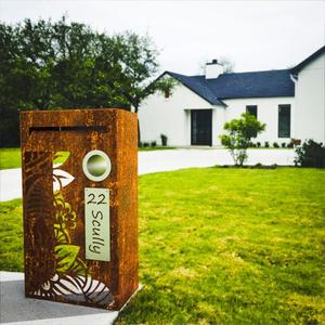 Boîte à courrier extérieur en métal, lettre pour colis, en acier Corten, 50 unités - Product Image 4