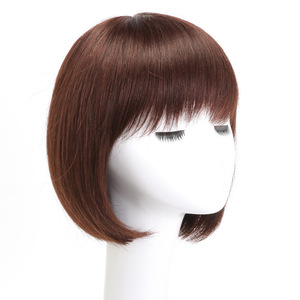วิกผมสั้นตรงน้ำหนักเบาสำหรับ<span class=keywords><strong>ผู้หญิง</strong></span>ผมแท้มีกระดุมด้านในเรียบหวานแข็งแรงทนทาน - Product Image 2