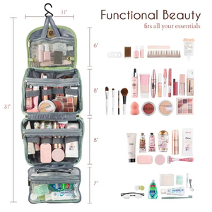 Portable Foldable Large Capacity Makeup Storage Case with Wash <b>Bag</b> Storage Multifunctional Home Use - Product Image 4