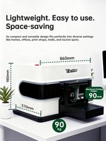 Printer Flatbed Inkjet UV Yinstar 3-in-1 A3 dengan Kamera, Head I3200, 4800 DPI, Printer Otomatis untuk Label & Casing Ponsel