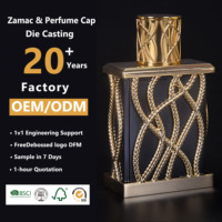 Capuchon de parfum OEM/ODM de luxe en zamac avec design corde dorée et flacon – Logo personnalisé pour marques de parfums haut de gamme