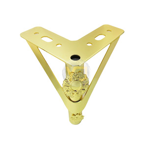 <b>Gold</b> Floral Metal <b>Sofa</b> Feet Hollow Design Durable Furniture Hardware Accessory Modern Minimalist Luxury Style 3332 - Product Image 5