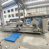 Máquina de Corte de Aluminio CNC WEIKE, Sierra de Corte de Doble Cabezal con Cualquier Ángulo, Maquinaria para Fabricación de Perfiles de Aluminio para Ventanas y Puertas