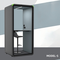Hecor SilentBox – Cabine de bureau insonorisée mobile, cabine téléphonique moderne, pavillon acoustique isolant pour maquillage
