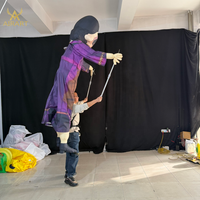 Marionnette gonflable géante de 3,5 m en forme de sorcière fantôme ou squelette humain, idéale pour les défilés et événements, marionnette gonflable de crâne pour Halloween