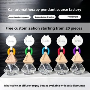 Diffuseur de parfum pour voiture en verre vide, pendentif pour rétroviseur, désodorisant, design élégant, vente en gros, Longlong - Product Image 5