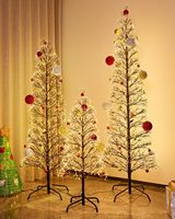Merry Tree 5FT Warmweiße IP44 Wasserdichte Weihnachtsbaumbeleuchtung mit Timer-Funktion, 2000 LEDs für Innen-/Außen-Feiertagsdekoration