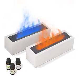 제조업체 가정용 새로운 200ml 2 색 3D 시뮬레이션 따뜻한 화재 효과 공기 가습기 불꽃 아로마 디퓨저 아로마 테라피 라이트