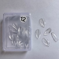 Faux ongles à construire, forme amande, demi-mat, couvrance totale, numérotés, pour extension