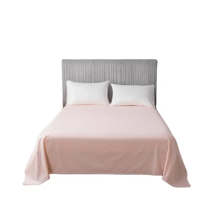 Nantong Stock MOQ 2 pieces 2021 Popular White/Pink/Grey/Navy Twin/Queen/King Bedsheets Home 100% Cotton Bedding Set